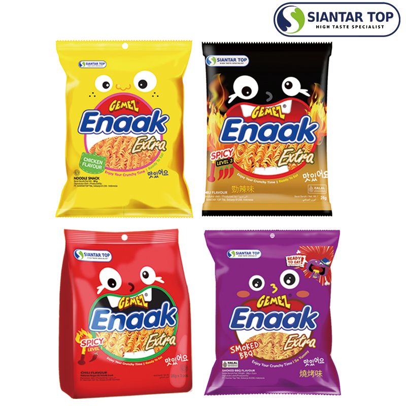 【蝦皮直營】Gemez Enaak 韓式小雞麵 袋裝3入-雞汁味/辣味/勁辣/燒烤小包裝