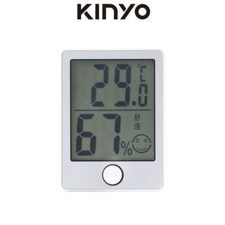 【蝦皮直營】KINYO 電子式溫溼度計 背面磁鐵 電池式 溫度計 溼度計 濕度計 現貨 原廠供貨 磁吸