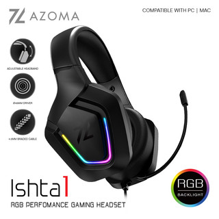 【蝦皮直營】AZOMA ISHTA1 RGB電競耳機麥克風 有線耳麥 電競耳機 頭戴式耳麥 耳罩式 可伸縮頭帶 廠商直送