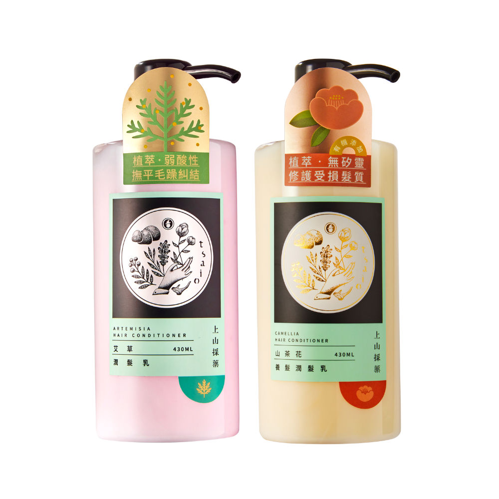 【蝦皮直營】tsaio上山採藥 艾草/山茶花潤髮乳 430ml