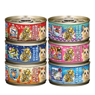【蝦皮直營】日本 AkikA 漁極-綜合營養小主食罐80g6罐組 無穀貓罐 漁極罐 主食罐 貓罐頭