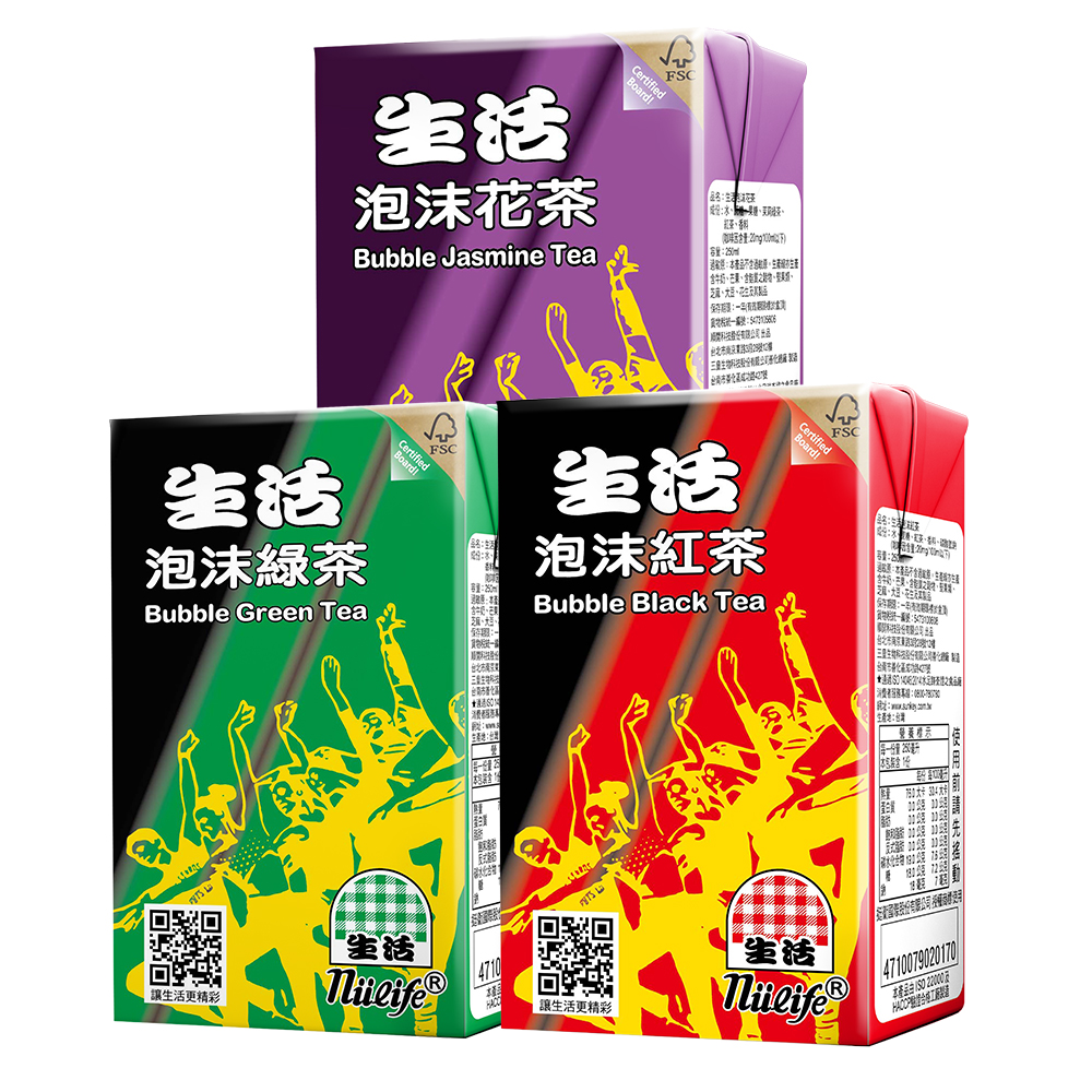 【蝦皮直營】生活 泡沫綠茶/泡沫紅茶/泡沫花茶 (250mlx24入)