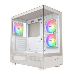 【蝦皮直營】MONTECH 君主 XR 奶茶色 全景玻璃透側/ATX/顯示卡42/塔扇17.5/支援360水冷 廠商直送