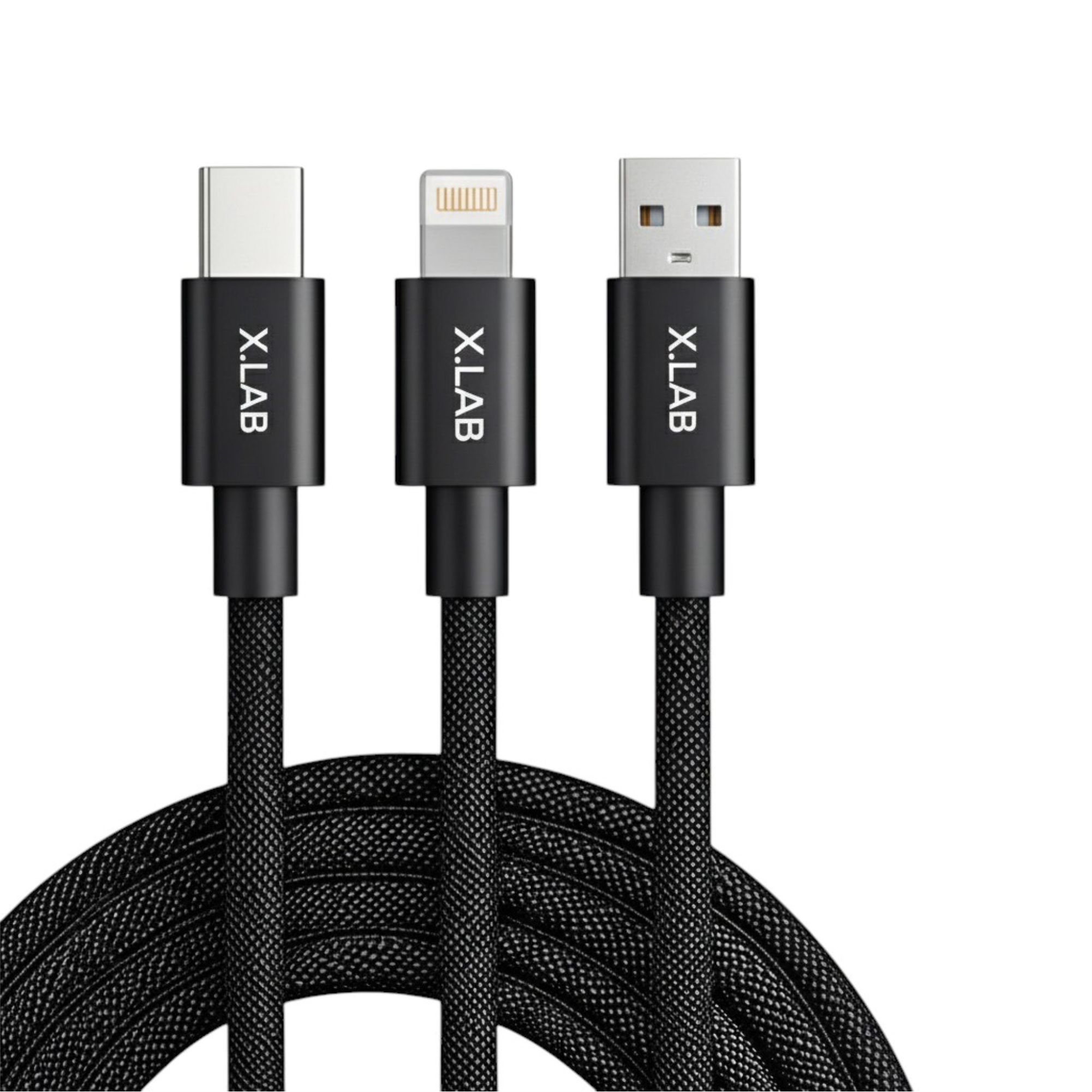 【蝦皮直營】X.LAB 充電傳輸編織線 Type C 快充 USB A 蘋果 iPhone 安卓 充電線 快充線 現貨
