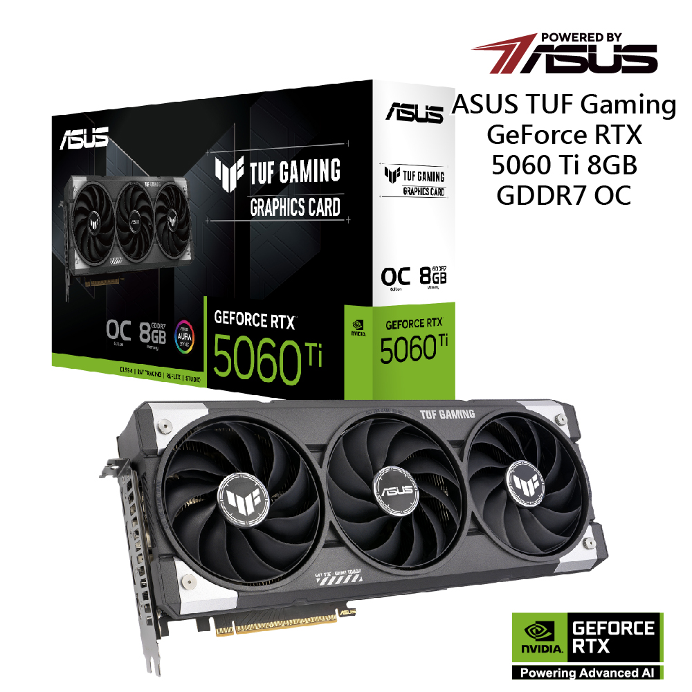 華碩 TUF Gaming GeForce RTX 5060 Ti 8GB GDDR7 OC 顯示卡 廠商直送
