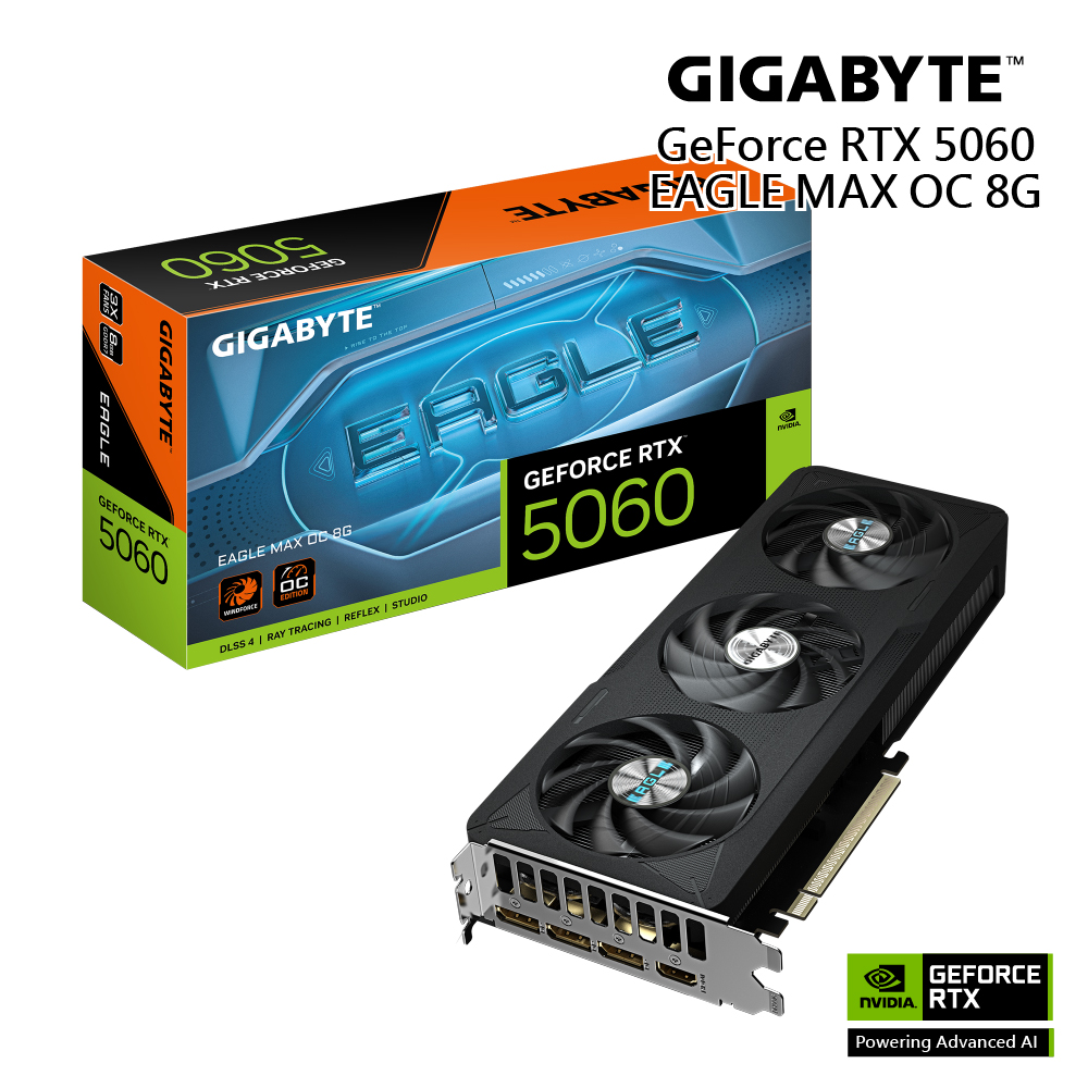 技嘉 GeForce RTX 5060 EAGLE MAX OC 8G 顯示卡 廠商直送