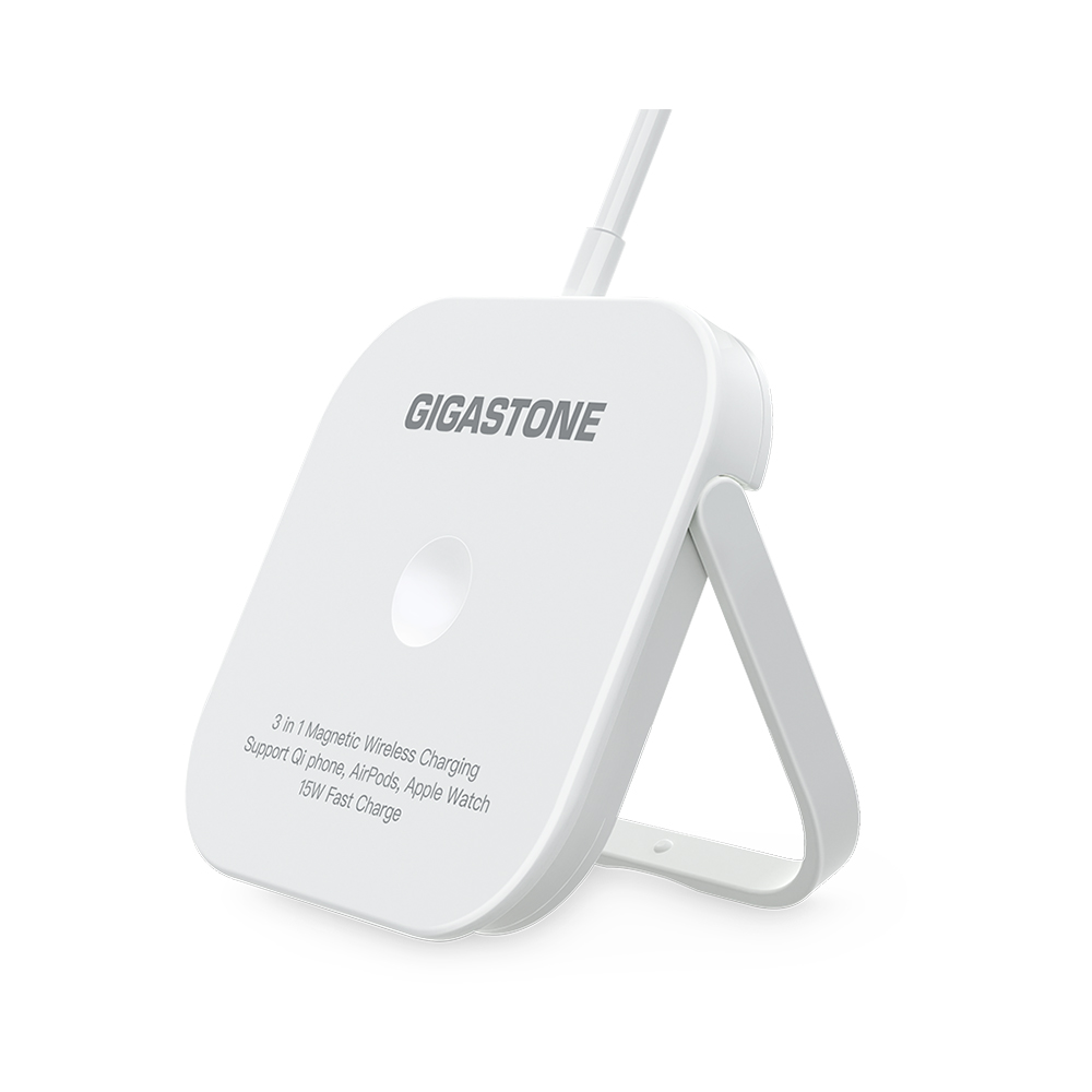 【蝦皮直營】GIGASTONE 多合一磁吸式無線充電盤 MagSafe 手機支架 Apple Watch 原廠供貨