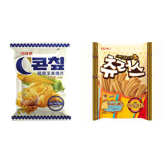 【蝦皮直營】韓國CROWN 超甜玉米脆片70G/西班牙點心棒84G *16(箱購) 零食 餅乾 進口零食 韓國零食