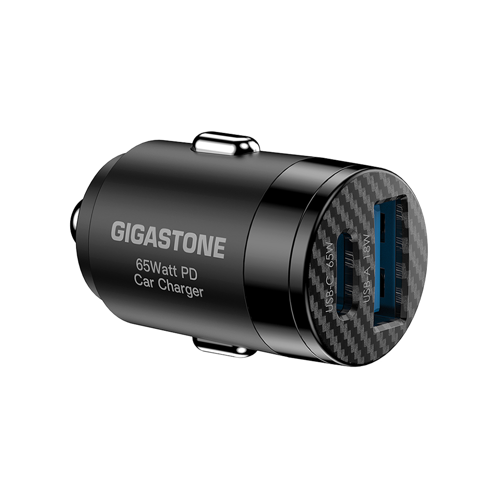 【蝦皮直營】GIGASTONE 雙孔車用65W充電器 掀蓋設計 車充 充電頭 USB Type C 快充 原廠供貨