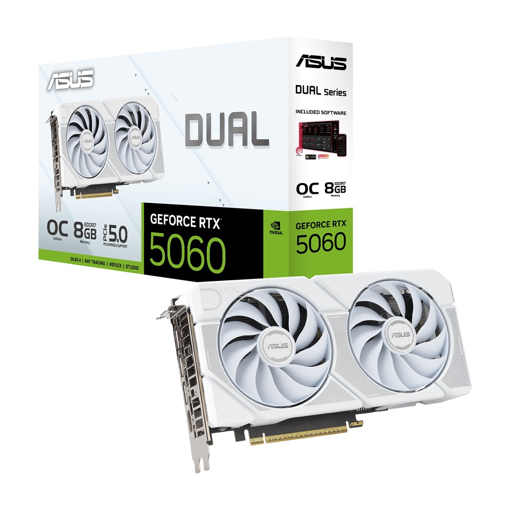 ASUS華碩 DUAL-RTX5060-O8G-WHITE 顯示卡 /22.8 cm 廠商直送