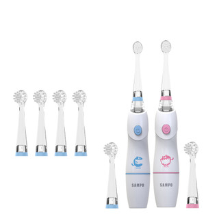 【蝦皮直營】SAMPO 聲寶兒童彩光音波震動牙刷 共附6刷頭 1806CL 兒童電動牙刷 嬰兒牙刷
