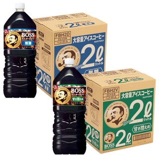 【蝦皮直營】日本 三得利 SUNTORY BOSS 家庭 無糖/低糖 黑咖啡2L 6瓶/箱 即飲咖啡 咖啡飲料 罐裝咖啡