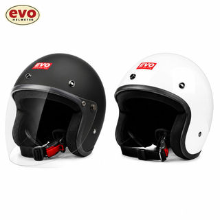【蝦皮直營】EVO 經典復古騎士帽 附抗UV長鏡片 CA-310 半拆洗 3/4 半罩 安全帽 機車 復古帽 防風鏡