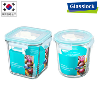 【蝦皮直營】Glasslock 強化玻璃微波保鮮罐／密封罐 方形920ml - 玻璃保鮮盒 飯盒 便當盒 儲物罐