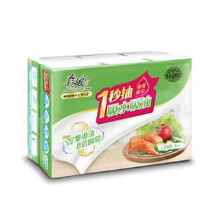 【蝦皮直營】春風 一秒抽抽取式廚房紙巾(120抽x3包/串) 吸水吸油萬用紙巾