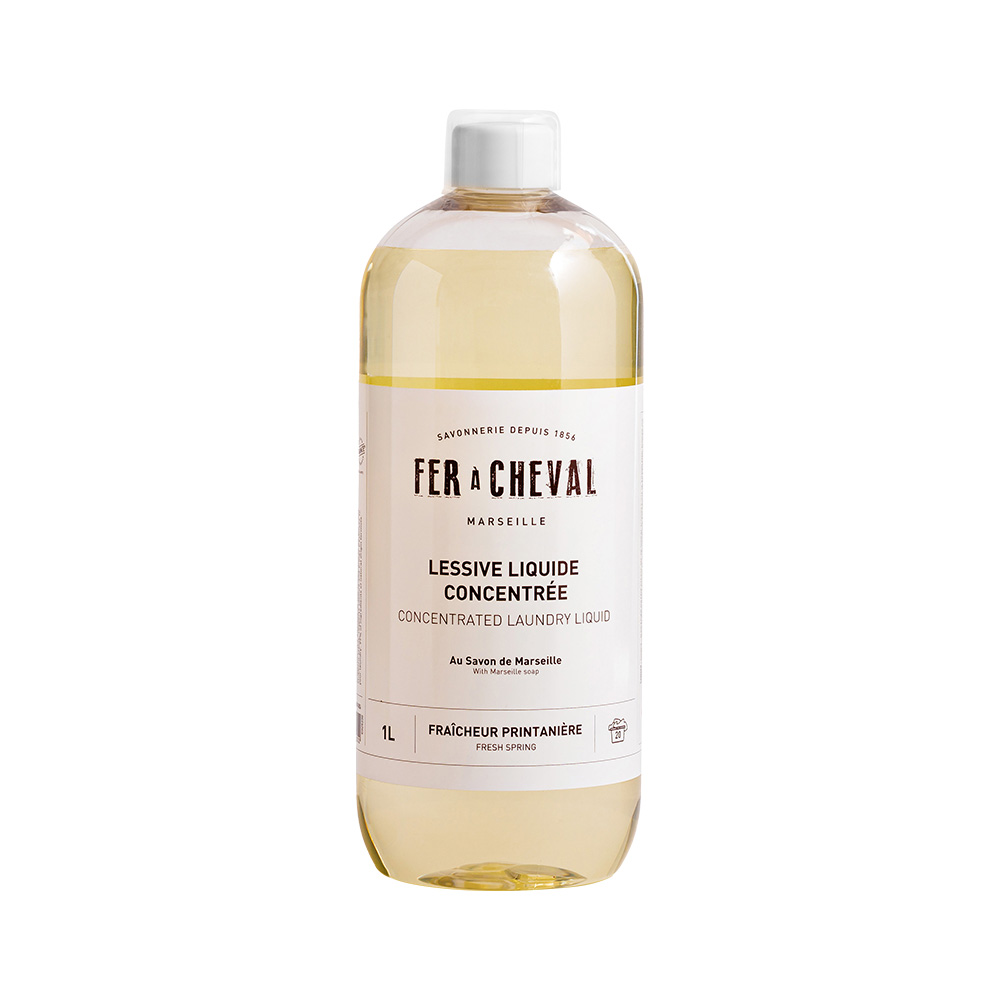 【蝦皮直營】Fer à Cheval 法拉夏 馬賽皂Fresh Spring 濃縮洗衣液 1L 洗衣精 馬賽皂液