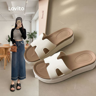 (trendy6)Lovito 優雅質感平底涼鞋女款 LFA97039