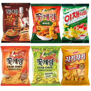 【蝦皮直營】韓味不二 韓國Binggrae餅乾16入箱購(原味/芥末/火辣炒碼/麻辣/烤肉/蔬菜)螃蟹餅乾/風味餅乾