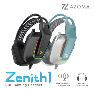 【蝦皮直營】AZOMA Zenith1 RGB 電競耳機麥克風 頭戴式 耳罩式 遊戲耳機 有線耳麥 被動降噪 廠商直送