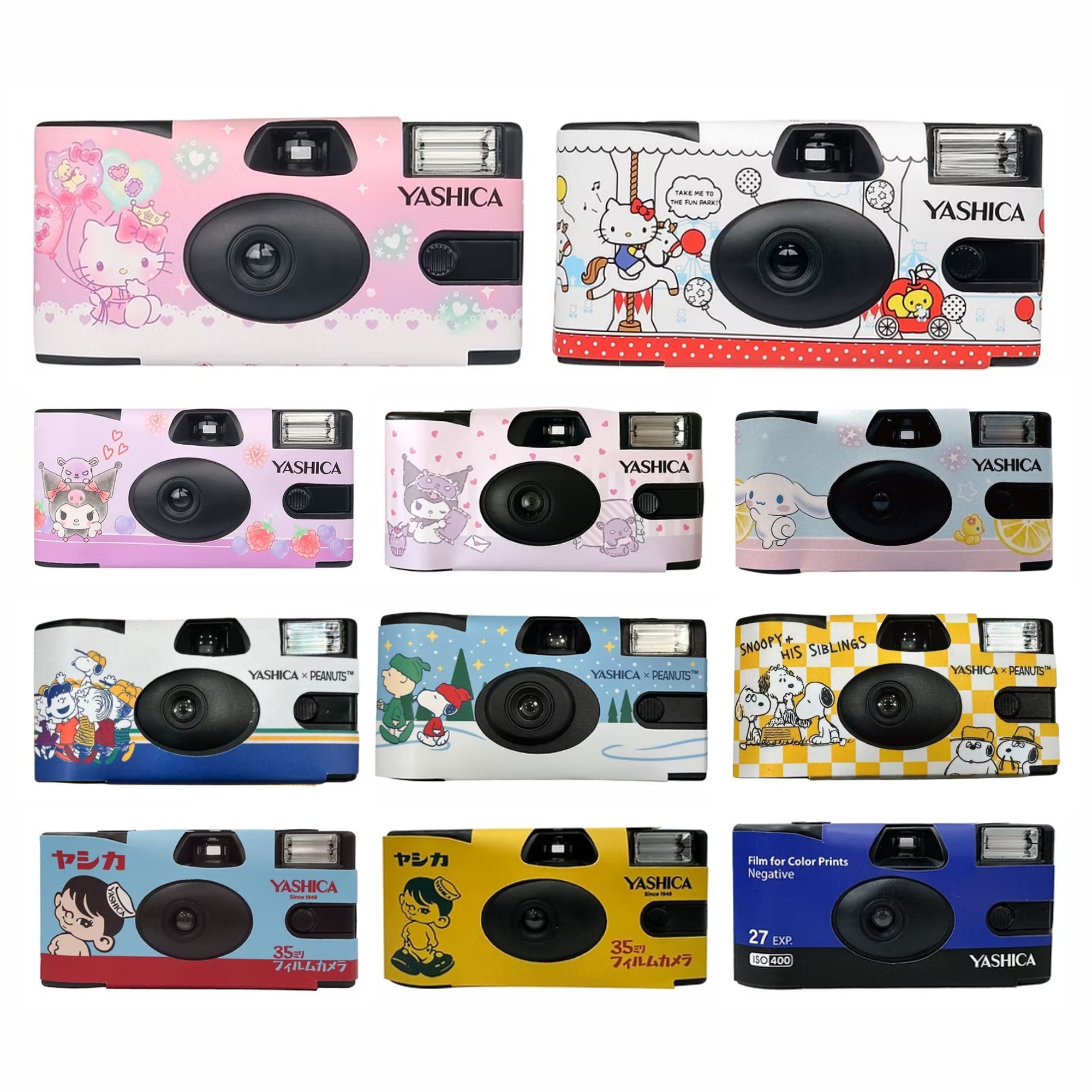 【蝦皮直營】日本YASHICA 一次性底片相機 凱蒂貓 庫洛米 美樂蒂 史努比 三麗鷗 交換禮物