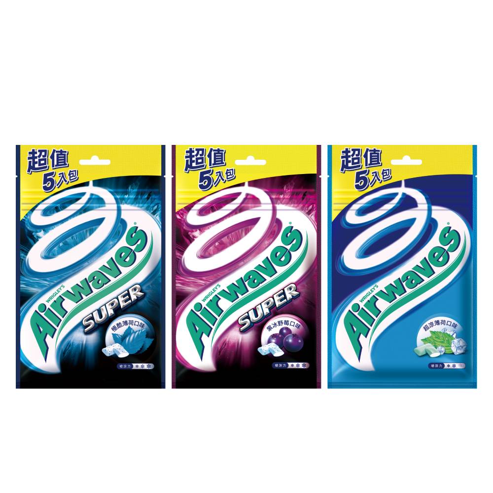 【蝦皮直營】Airwaves 超涼無糖口香糖 5入 (28g/包)提神 潔牙 口腔清潔