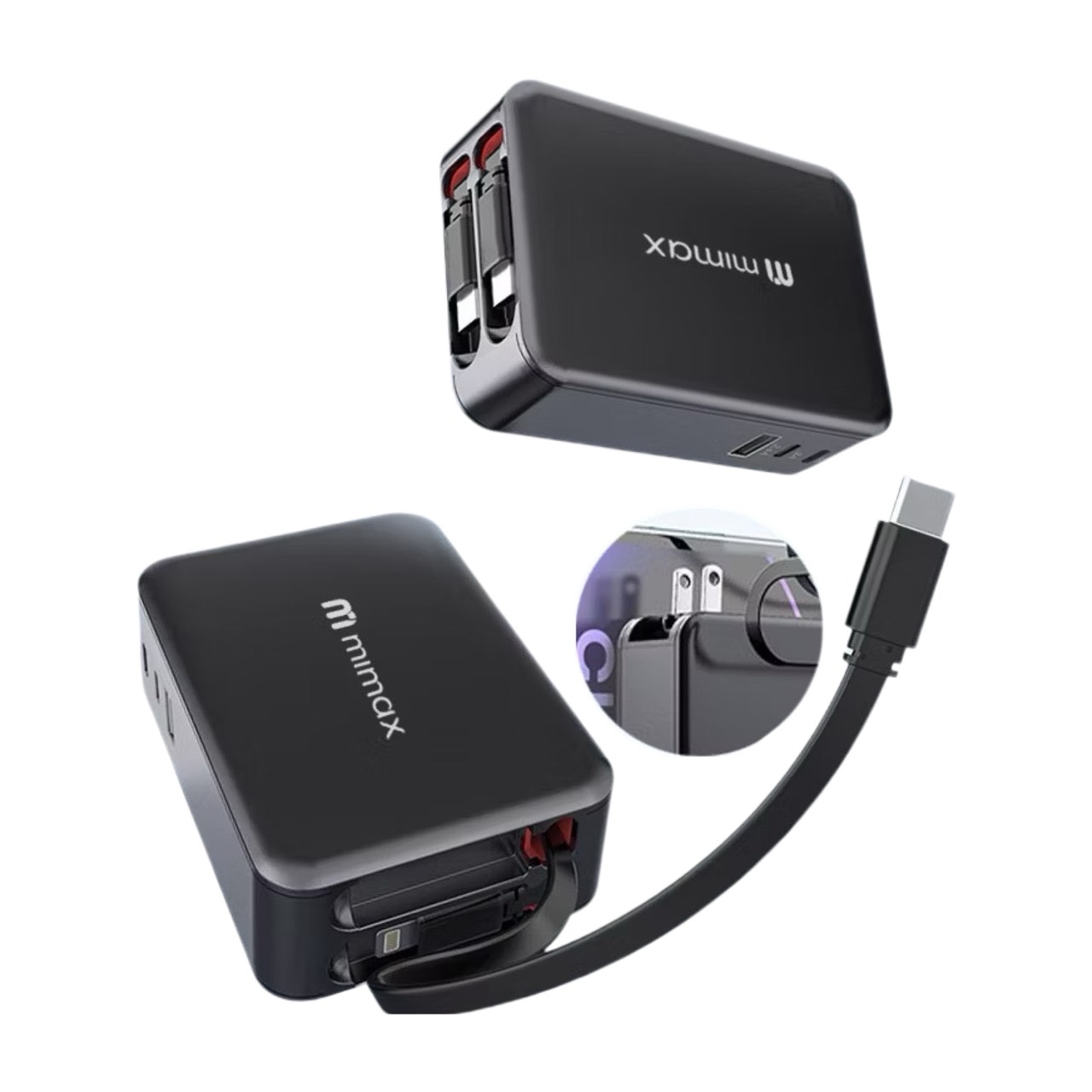 【蝦皮直營】小米有品｜米覓 便攜伸縮線65W充電器 PT-45 PD 快充 快充頭 充電頭 自帶線 蘋果 小米 生態圈