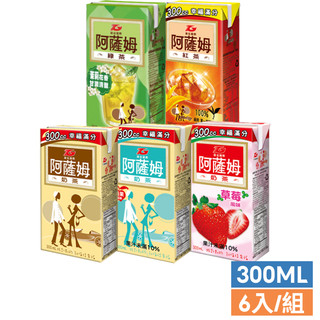 【蝦皮直營】阿薩姆奶茶 原味奶茶/蘋果風味/草莓風味/綠茶/紅茶 300ml(6入/組)