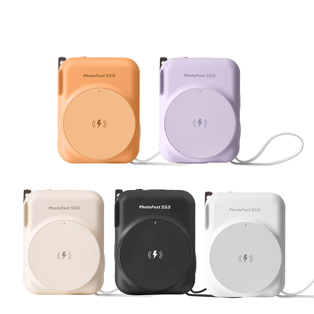 【蝦皮直營】PhotoFast 防爆SSB半固態行動電源 10000mAh Qi2 Wh 可上飛機 行充 自帶線 插頭