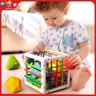 全新彩色形狀積木分類遊戲學習益智玩具學習益智兒童感官立方體玩具兒童禮物