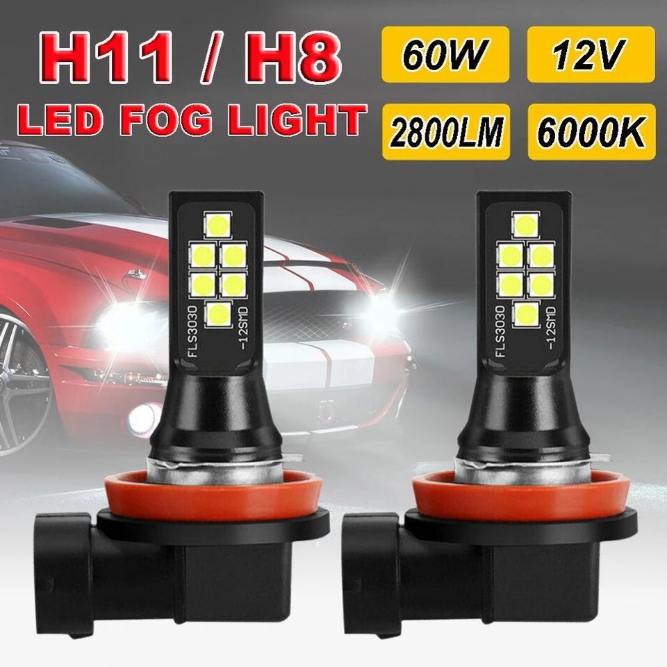 1 對(2 件)H1 H3 LED H4 H7 H8 H11 9005 HB3 9006 HB4 汽車 CSP LED