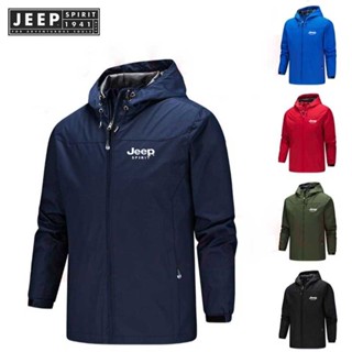 Jeep SPIRIT 1941 ESTD [S-5XL] 中性夾克防水防水戶外男士夾克電機透氣風衣男士