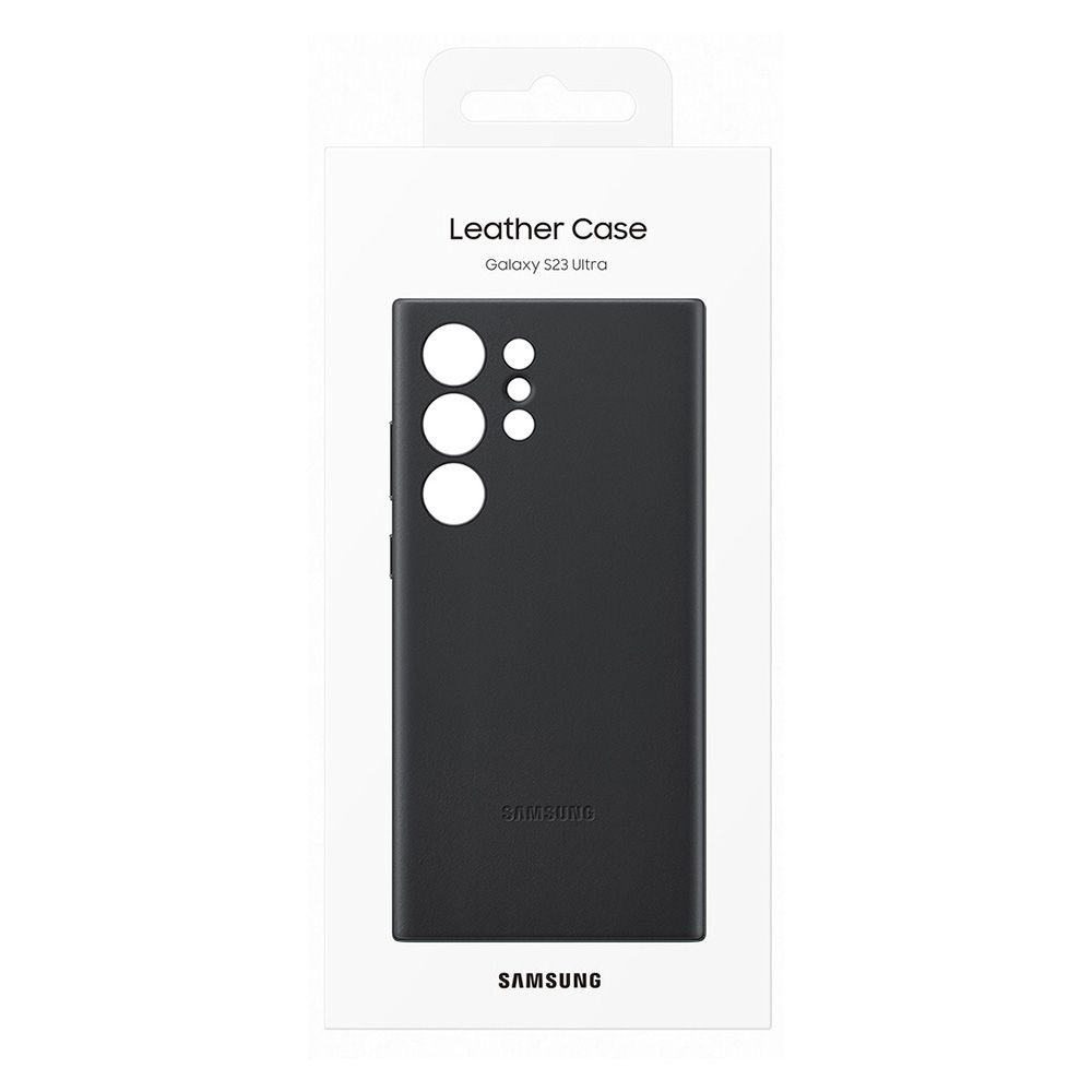 Samsung 三星 原裝 Galaxy S23 Ultra 皮革保護殼 EF-VS918 (黑)(平行進口)