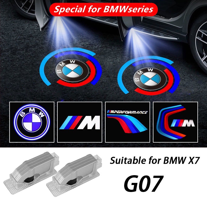 BMW 2 件適用於寶馬 G70 X7 迎賓燈改裝投影燈 50 週年標誌軌道標誌適用於所有 X7 車型