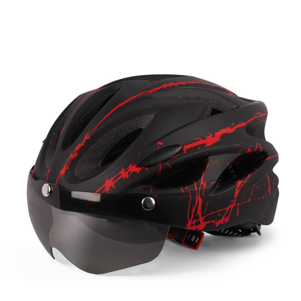 自行車頭盔 自行車安全帽 騎行頭盔 磁吸式眼鏡 一體成型 單車安全帽 騎行裝備