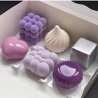 矽膠模具糕點3d蛋糕設計迷你紙杯蛋糕慕斯鬆餅心泡泡方形烘焙模具