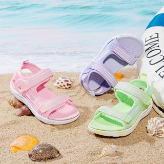 女童涼鞋2023夏季新款女孩運動涼拖鞋中大童公主時尚軟底兒童海邊沙灘鞋子