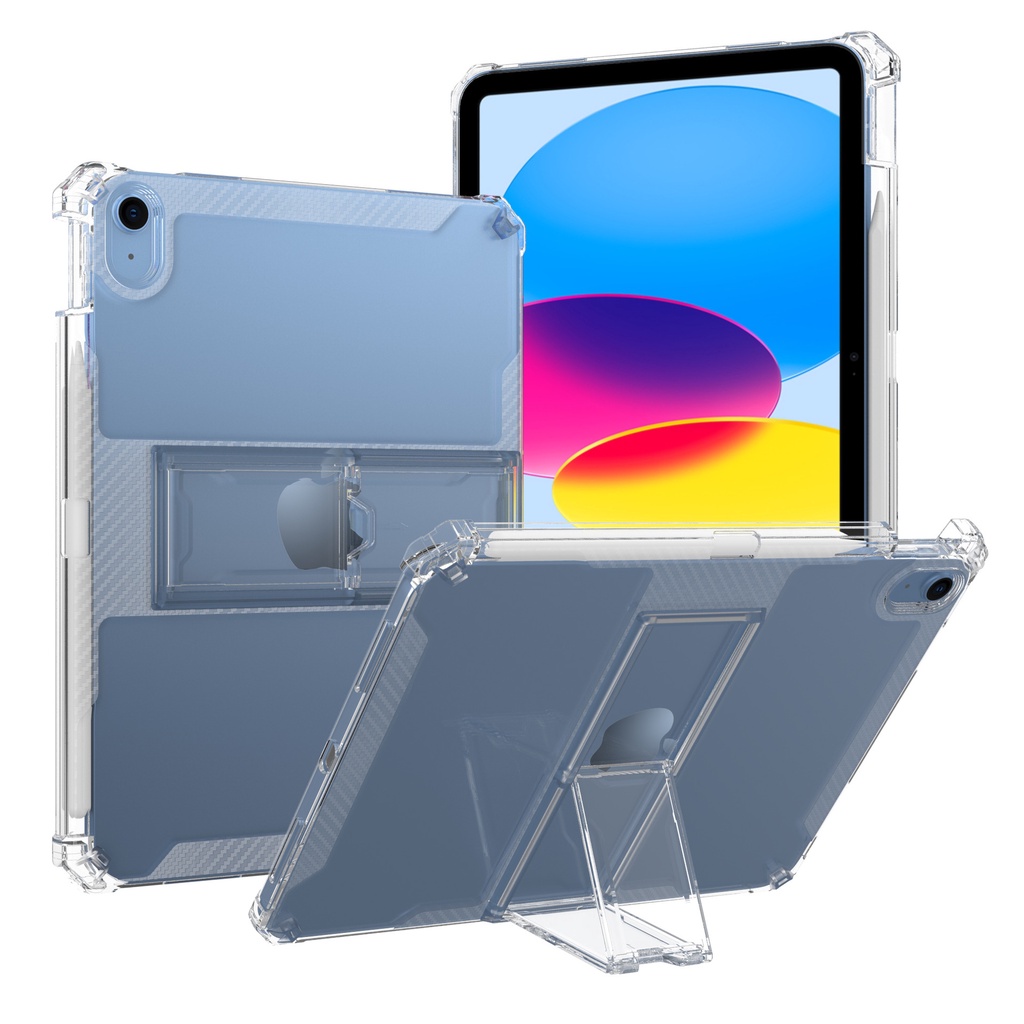 適用iPad10 10.9保護套9.7寸透明支架10.5硅膠mini6氣囊防摔軟殼 iPad支架 平板軟套