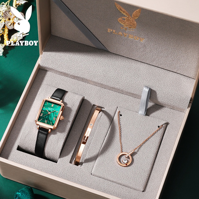 【下單當天出貨】 PLAYBOY （ 2049 ） 國際品牌手錶 潮流 休閒 禮盒套裝 生日禮物 情人節送禮 防水 女士