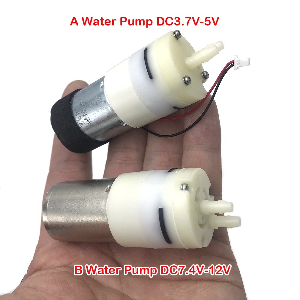 1PCS 微型抽水泵碳刷370電機隔膜泵 DC3.7V 12V 電動自吸泵 小型水泵食品級飲水機水泵