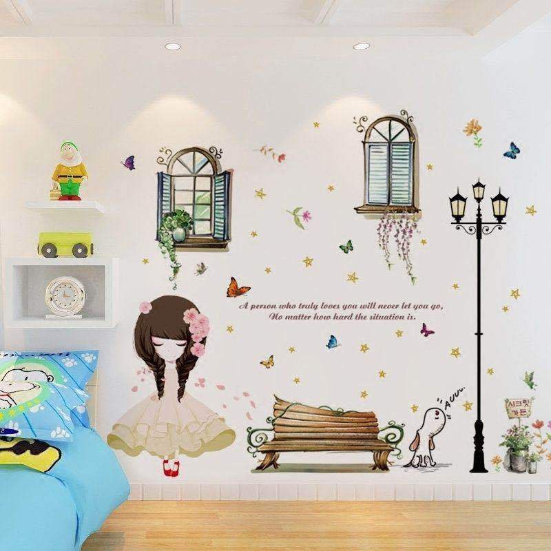 五象設計 小清新牆貼畫溫馨臥室裝飾貼紙客廳創意牆壁紙3D立體牆紙自粘牆畫