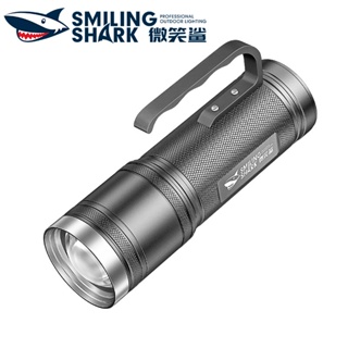 微笑鯊正品 DY3033 led釣魚燈 白紫藍黃光 四色夜釣燈 強光手電筒 USB充電垂釣燈 聚魚照明燈 防水 可調焦