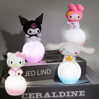 三麗鷗夜燈動漫 Hello Kitty Melody Kuromi Cinnamoroll LED 燈臥室床頭房間裝飾兒