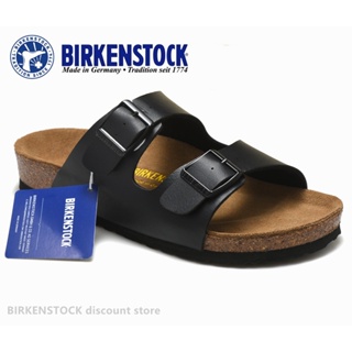 Birkenstock Arizona 男/女經典軟木黑色啞光拖鞋沙灘休閒鞋 34-45