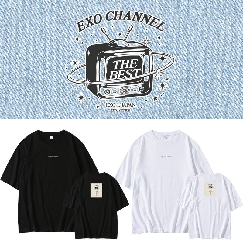 熱賣EXO2023演唱會THE BEST同款寬鬆t恤男女夏季純棉短袖圓領上衣服