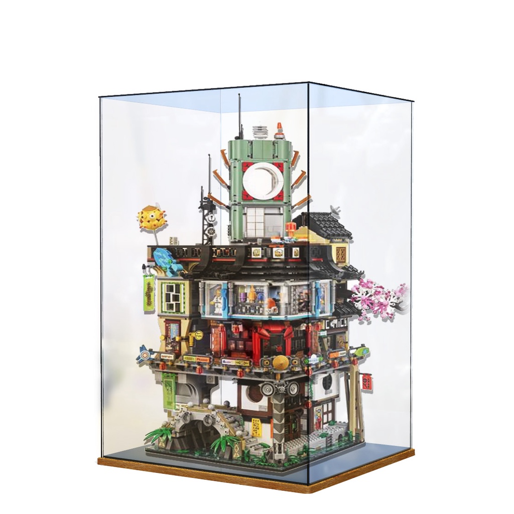 現貨 樂高70620忍者都市之城亞克力展示盒透明LEGO積木防塵罩包郵