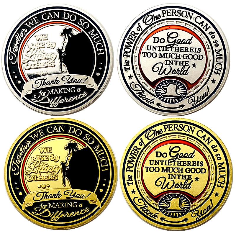 現貨 美國兄弟情誼鍍金紀念章 把玩攜手互助金幣團隊勳章硬幣紀念幣