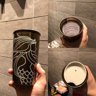 【ins星巴克杯子】 星巴克2018週年慶新品杯子355ml女神倒影雙層馬克杯陶瓷咖啡水杯