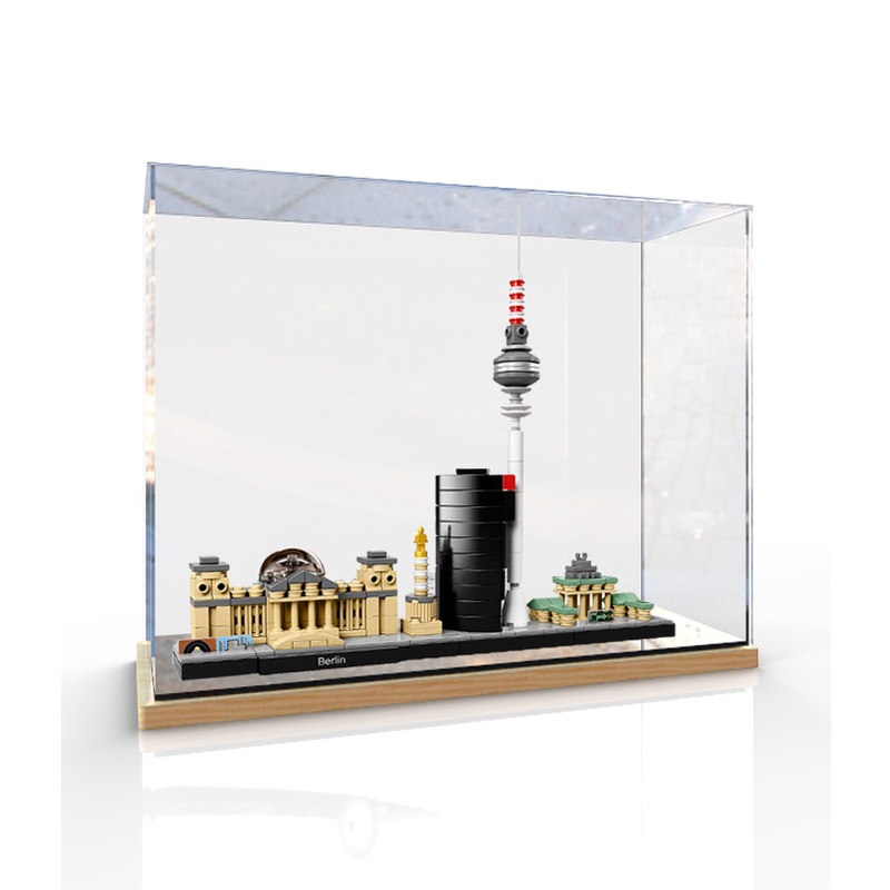 現貨 樂高21027柏林街景系列亞克力展示盒 透明防塵盒子積木手辦收納盒