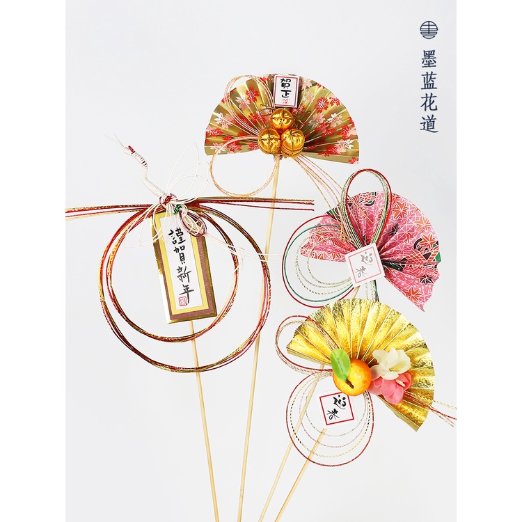 龍年 注連繩 日本水引迎春節日氛圍裝扮插花花材中式日式插花器皿花器裝飾材料 注連飾 新年吊飾 正月飾