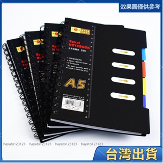桃源免運⚡️免運 ✔線圈本✔ 分頁 線圈筆記本 A6/A5/B5 記事本 分類記賬筆記本 分隔頁123